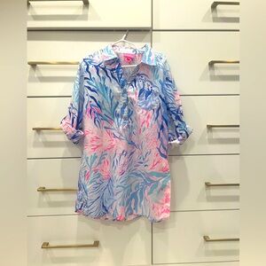 Lilly Pulitzer Mini Natalie girls cover-up EUC